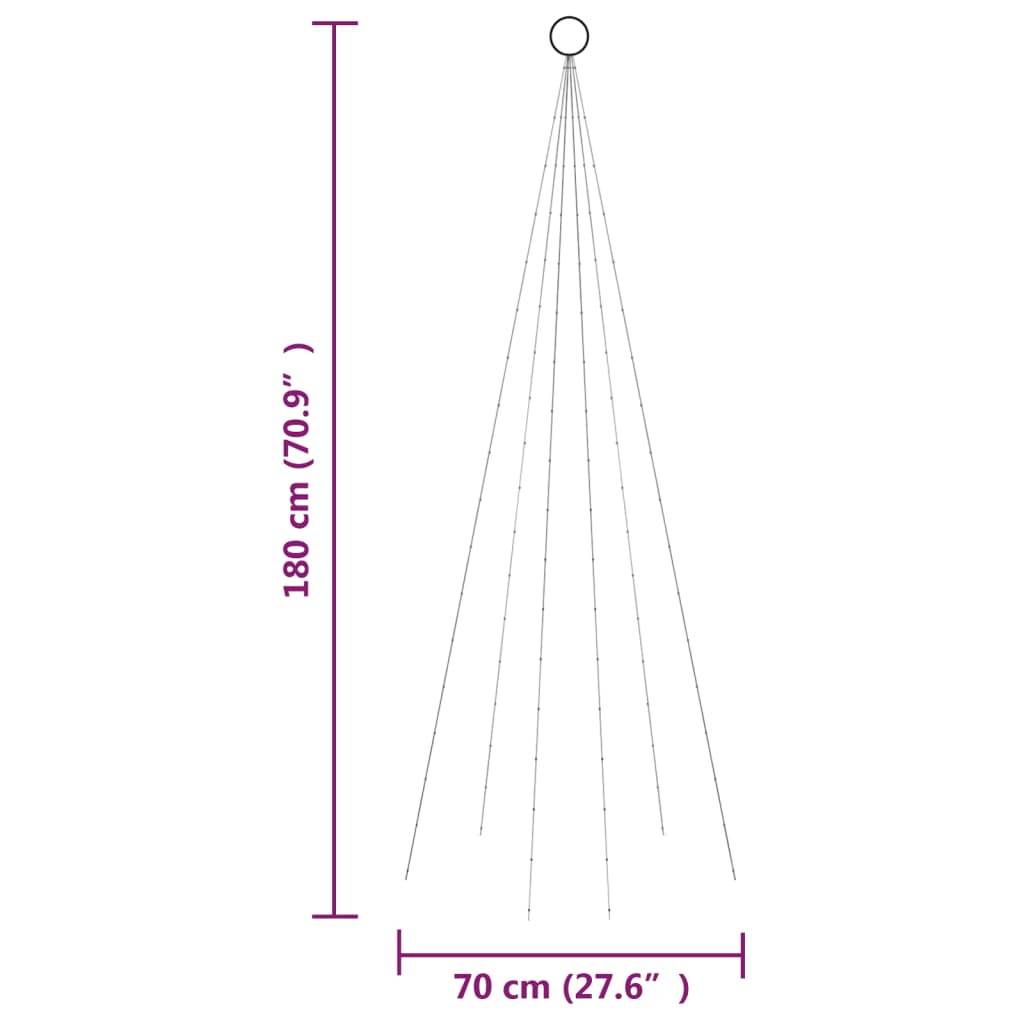 Vidaxl - Sapin de Noël sur mât de drapeau 108 LED Bleues 180 cm vidaXL 343520 - Image 3
