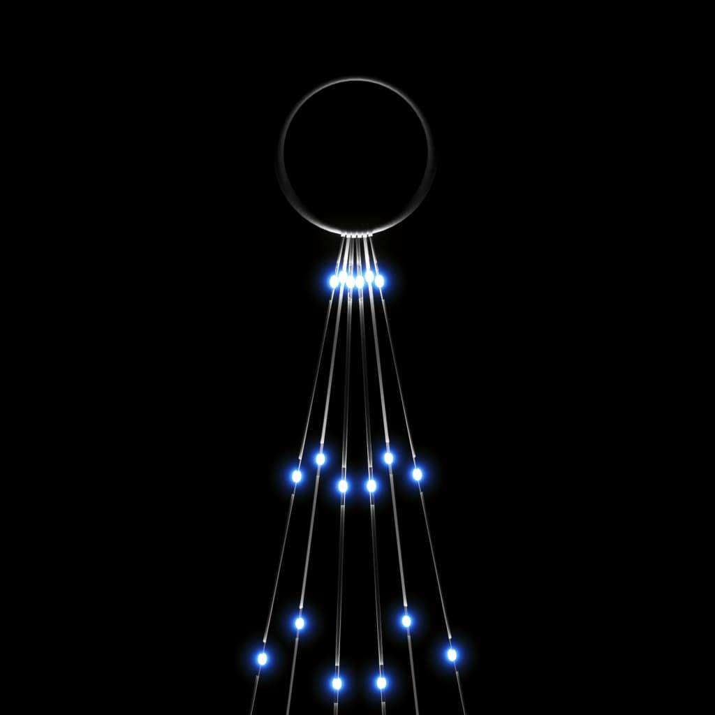 Vidaxl - Sapin de Noël sur mât de drapeau 108 LED Bleues 180 cm vidaXL 343520 - Image 4