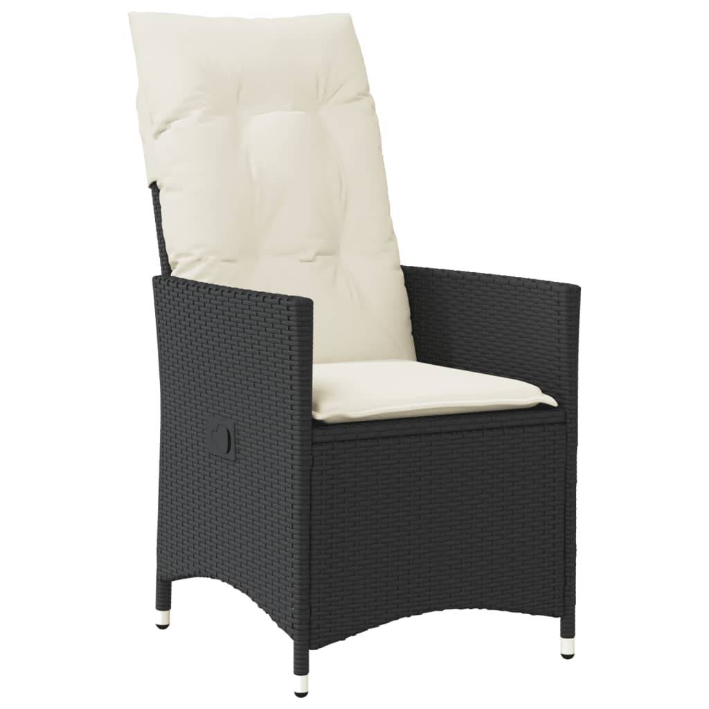 Chaise bois composite 1 places rotin noir  56 x 59 x 92 cm  - Prolenta premium  p364.2 - Image 1