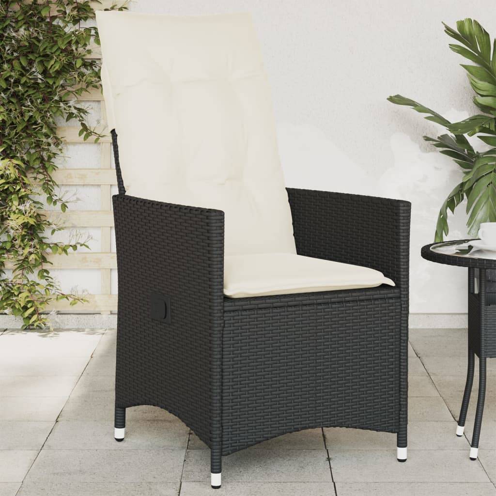 Chaise bois composite 1 places rotin noir  56 x 59 x 92 cm  - Prolenta premium  p364.2 - Image 2