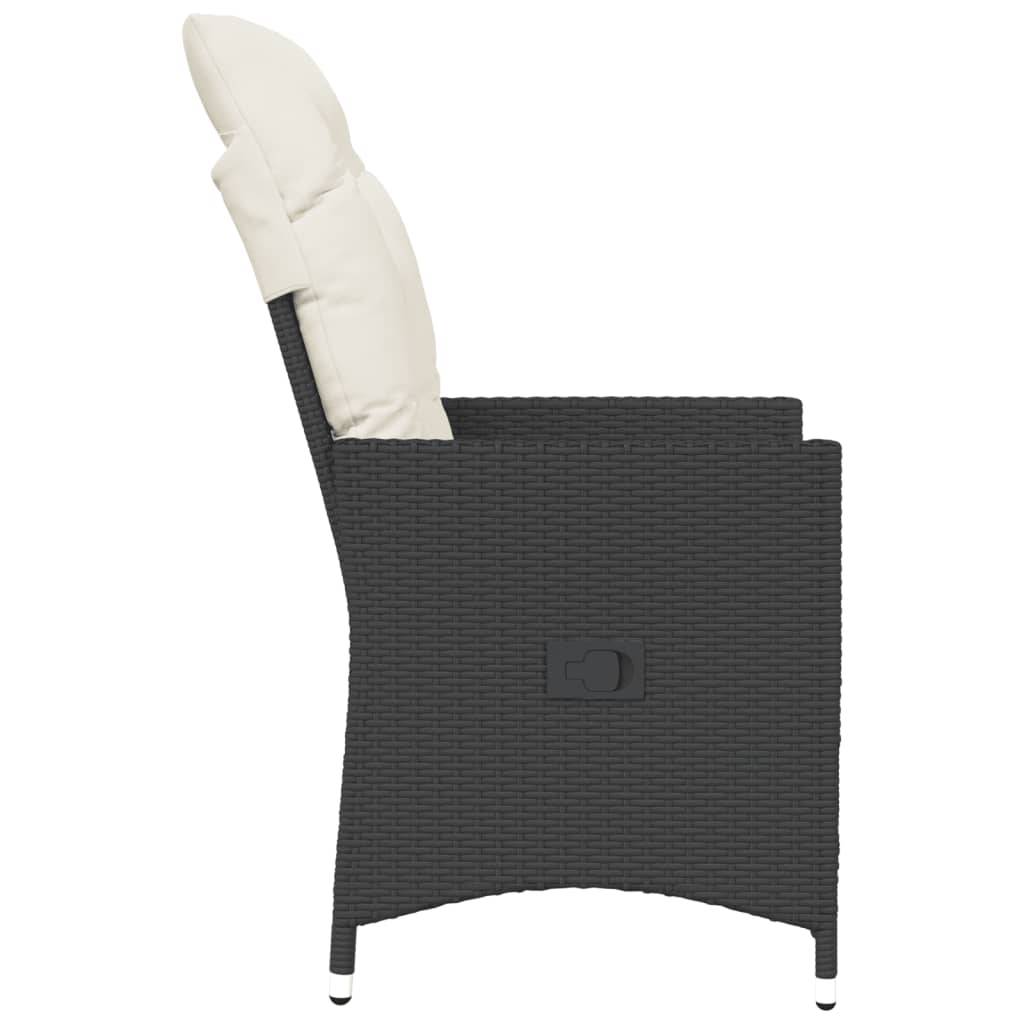 Chaise bois composite 1 places rotin noir  56 x 59 x 92 cm  - Prolenta premium  p364.2 - Image 5