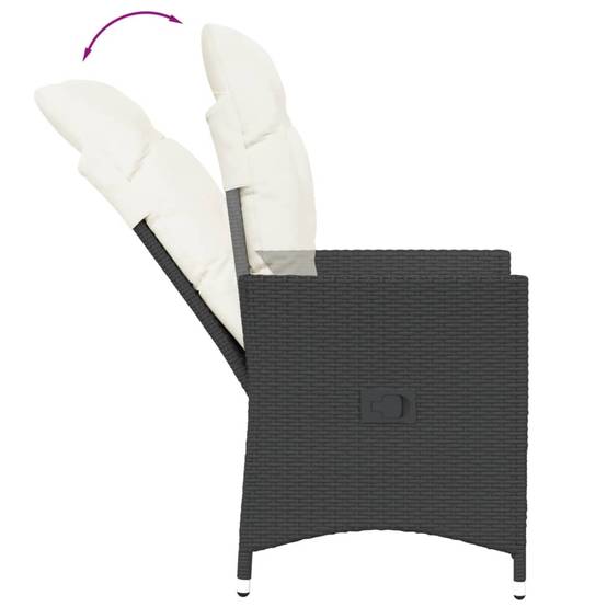 Chaise bois composite 1 places rotin noir 56 x 59 x 92 cm - Prolenta premium p364.2 - Image 7