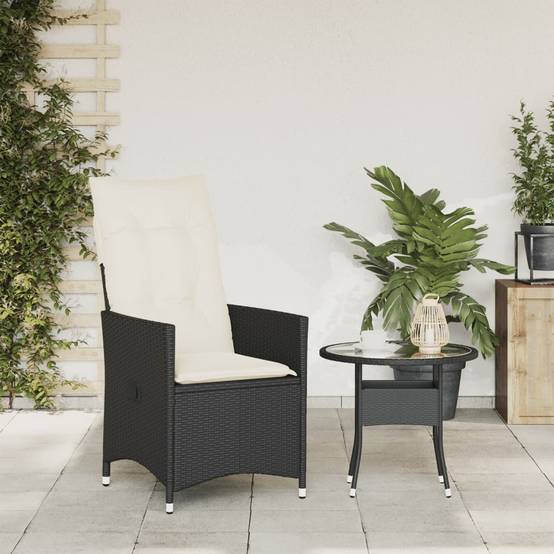 Chaise bois composite 1 places rotin noir 56 x 59 x 92 cm - Prolenta premium p364.2 - Image 3