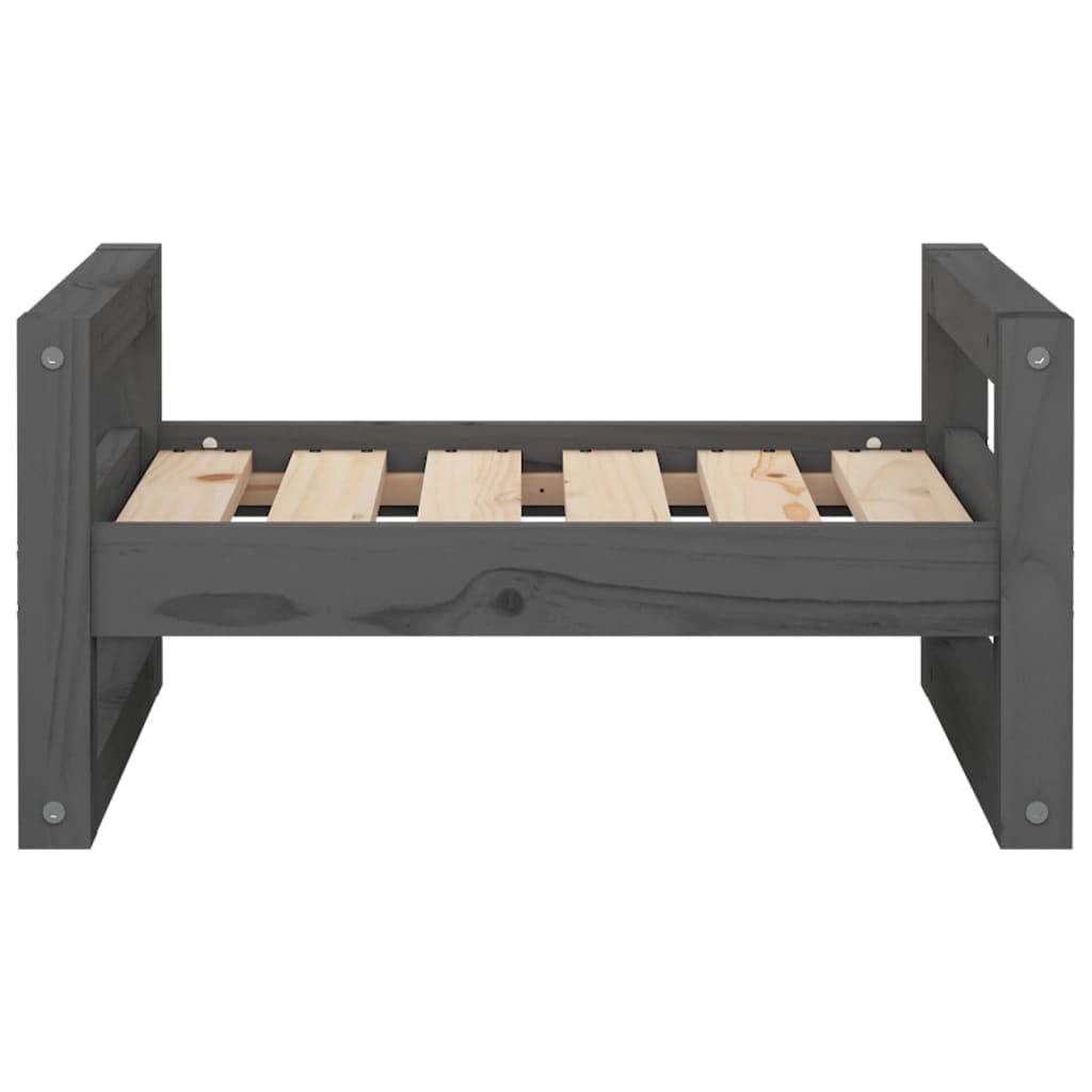 Vidaxl - Lit pour chien Gris 55,5x45,5x28 cm Bois de pin solide vidaXL 821469 - Imagen 6