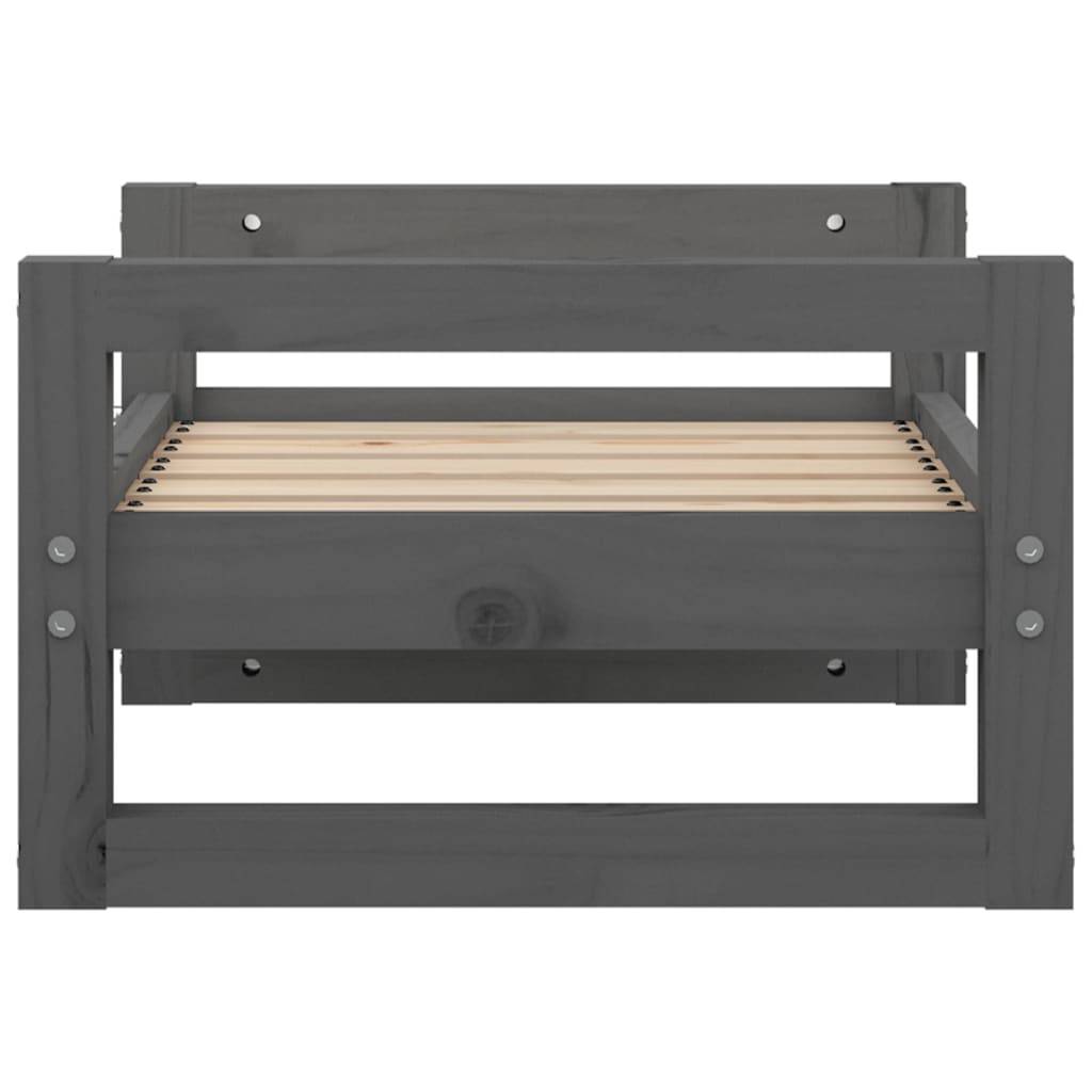Vidaxl - Lit pour chien Gris 55,5x45,5x28 cm Bois de pin solide vidaXL 821469 - Imagen 7