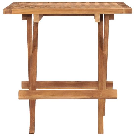 Table pliable de jardin bois de teck solide 50 x 50 x 50 cm - PANGIVO - Image 2