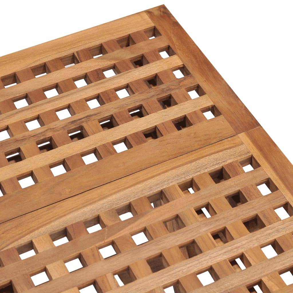 Table pliable de jardin bois de teck solide 50 x 50 x 50 cm - PANGIVO - Image 3
