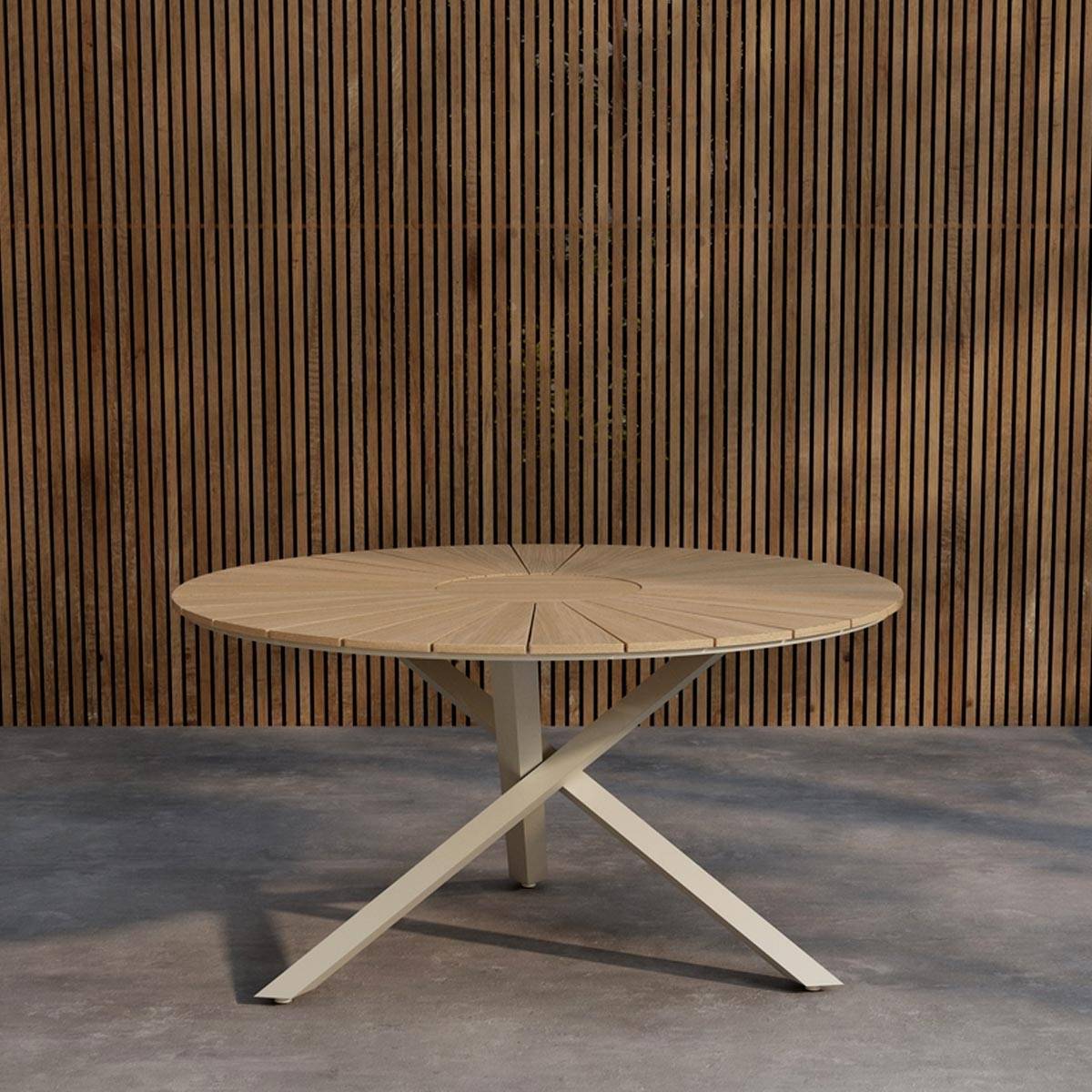Table de Jardin Ronde "Mexico" 140cm Naturel & Beige - Image 2