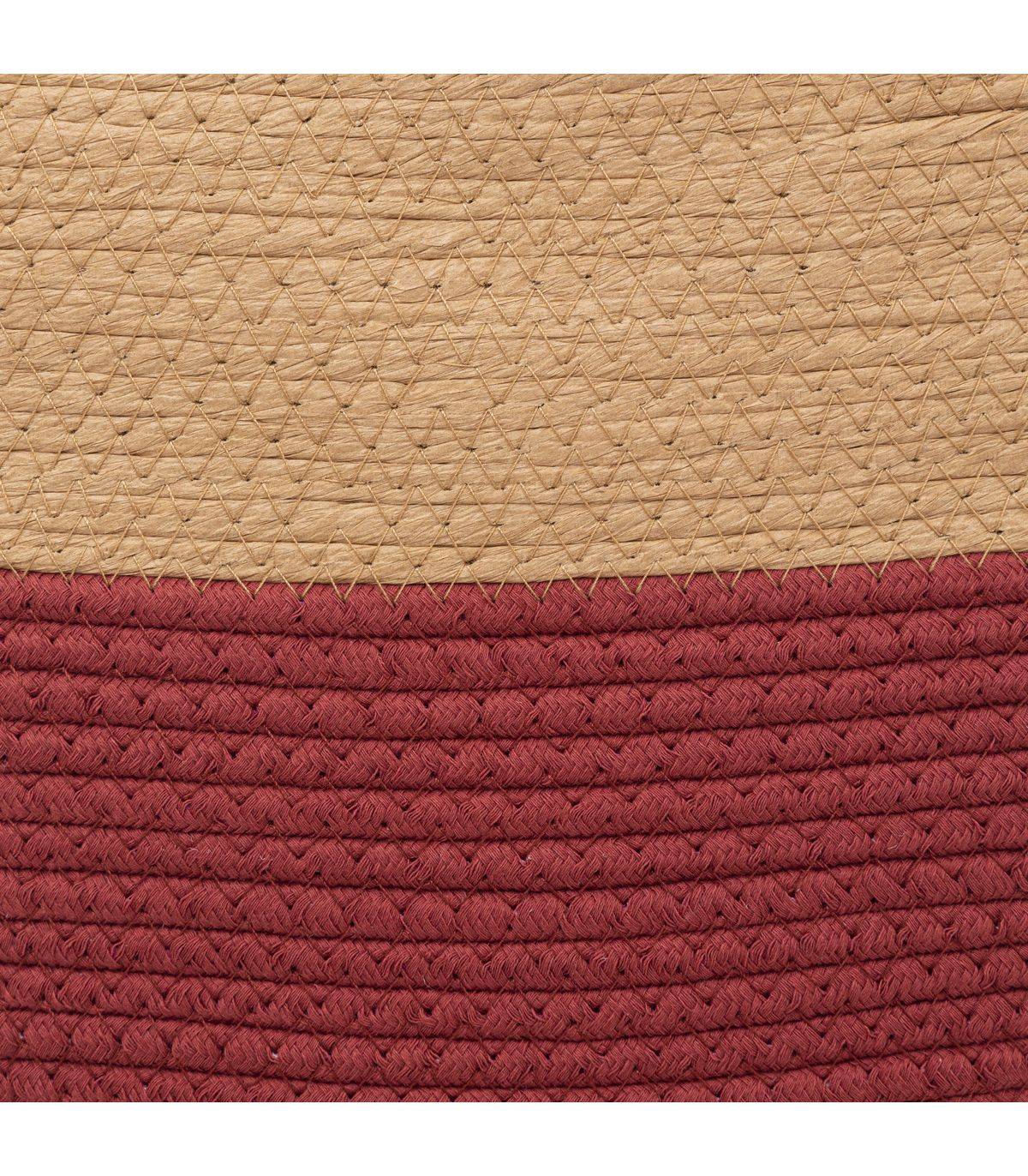 Lot de 3 Paniers de rangement Beige et Terre de Sienne - Imagen 2