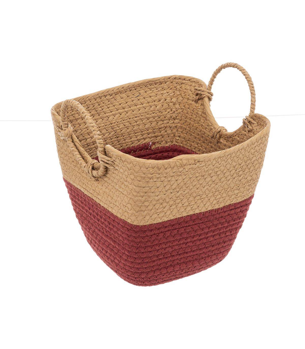 Lot de 3 Paniers de rangement Beige et Terre de Sienne - Imagen 6