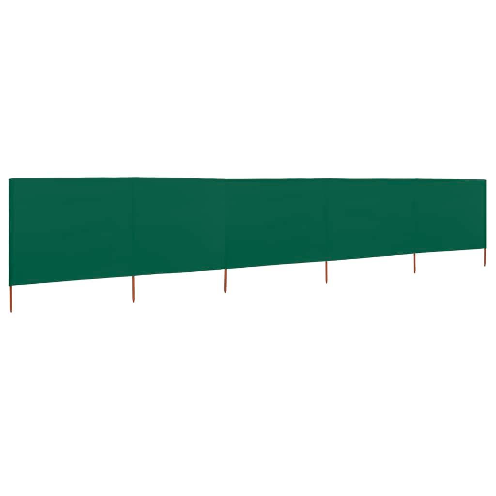 Paravent 5 panneaux tissu non-tissé bois vert 600 x 160 cm - PANGIVO - Image 2