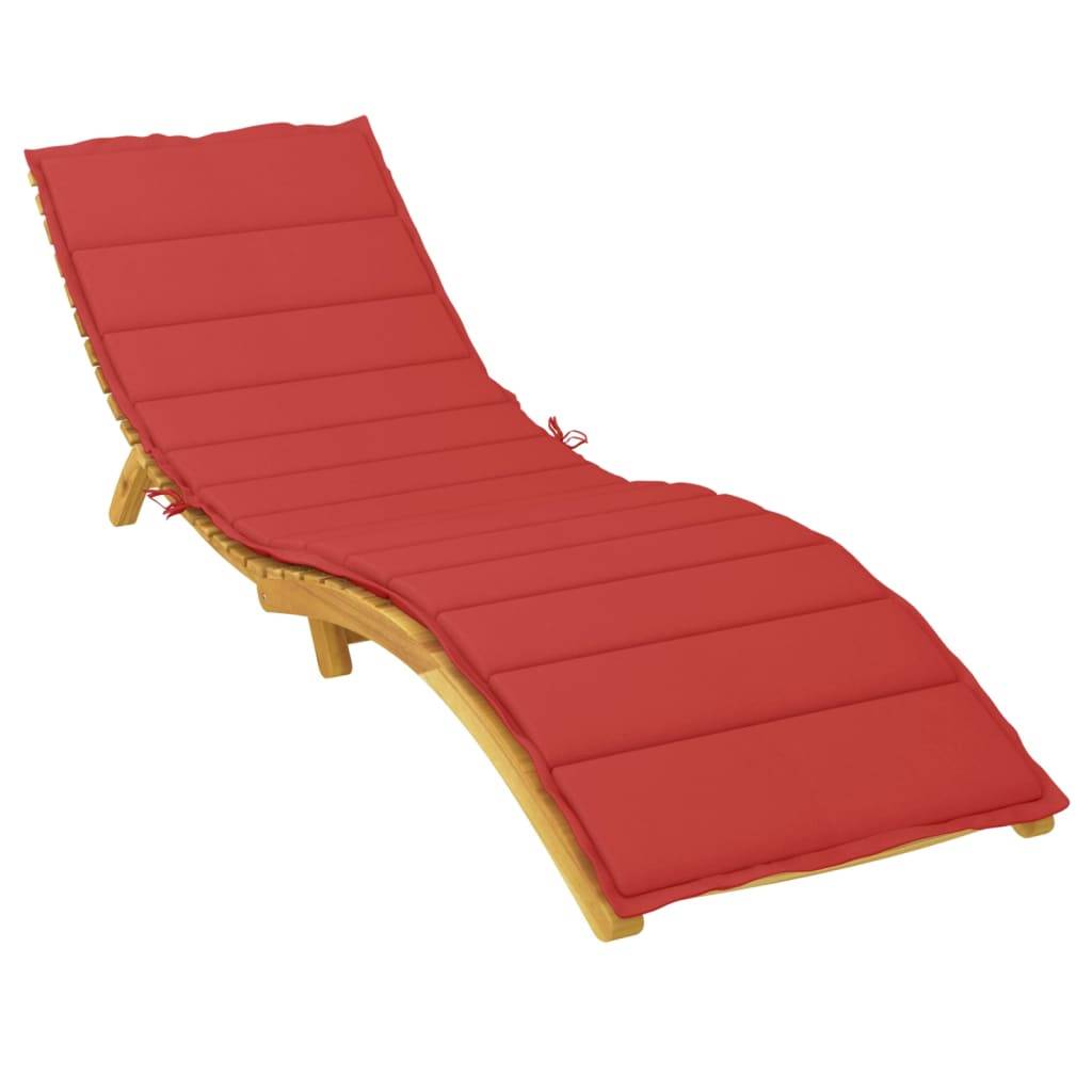 Coussin Bain de soleil | Coussin de chaise longue rouge 200x60x3 cm tissu oxford Maison Chic - Image 3