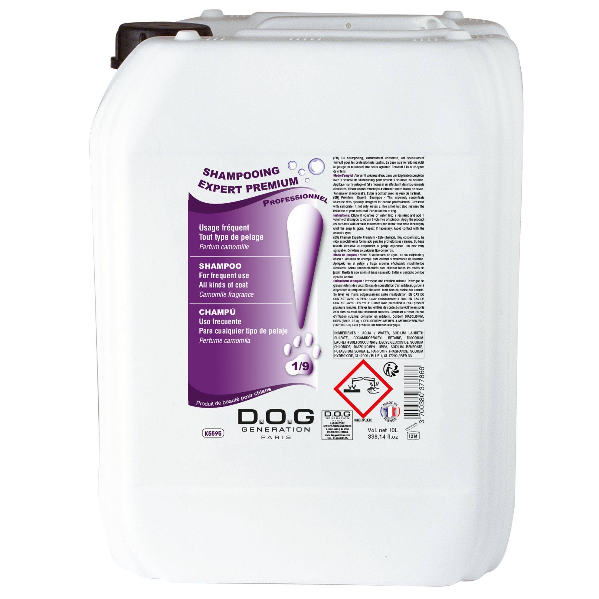 Shampooing Expert Premium Dog Generation : 10 litres DOG GENERATION