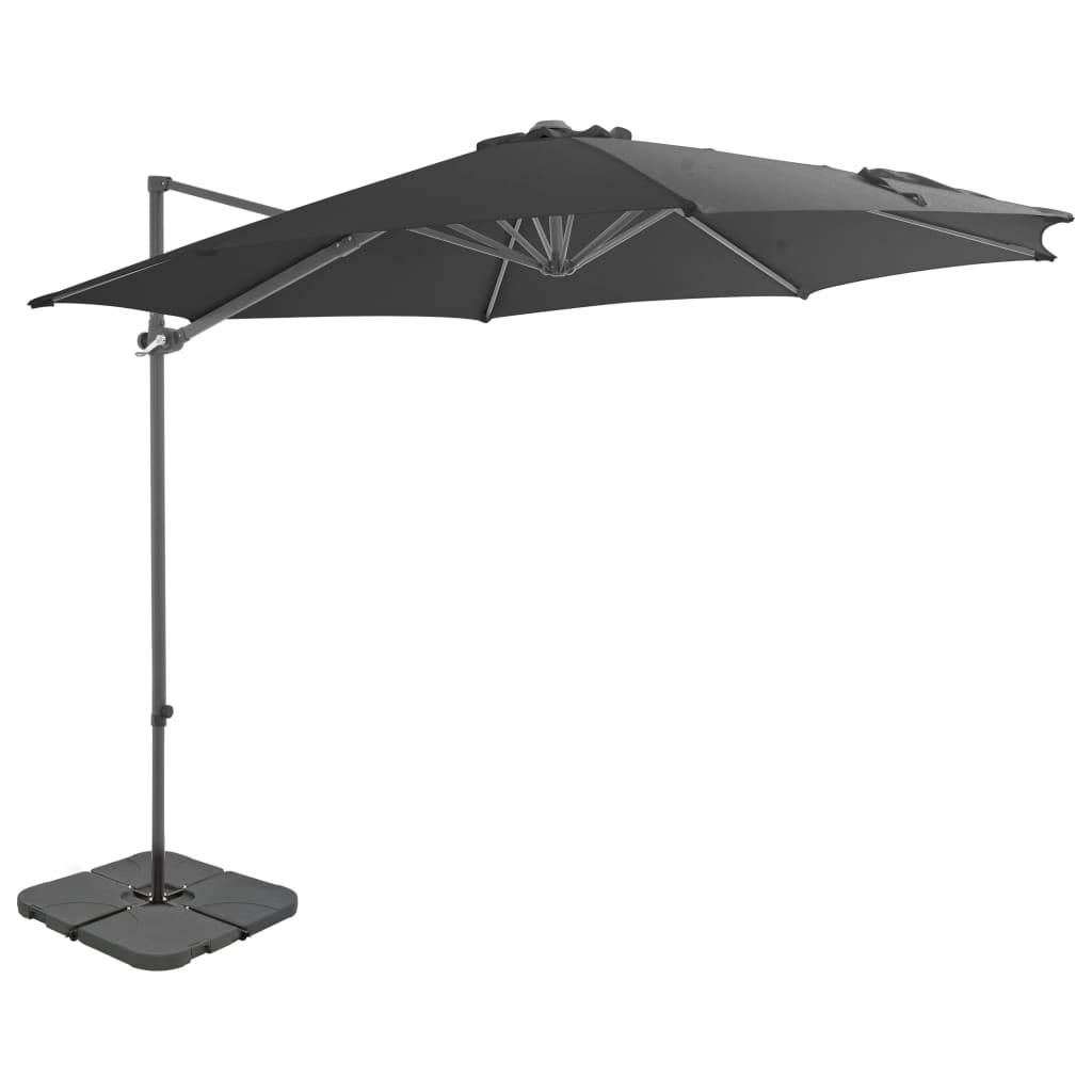 Helloshop26 - Parasol avec base portable diamètre 3 m anthracite - Imagen 1