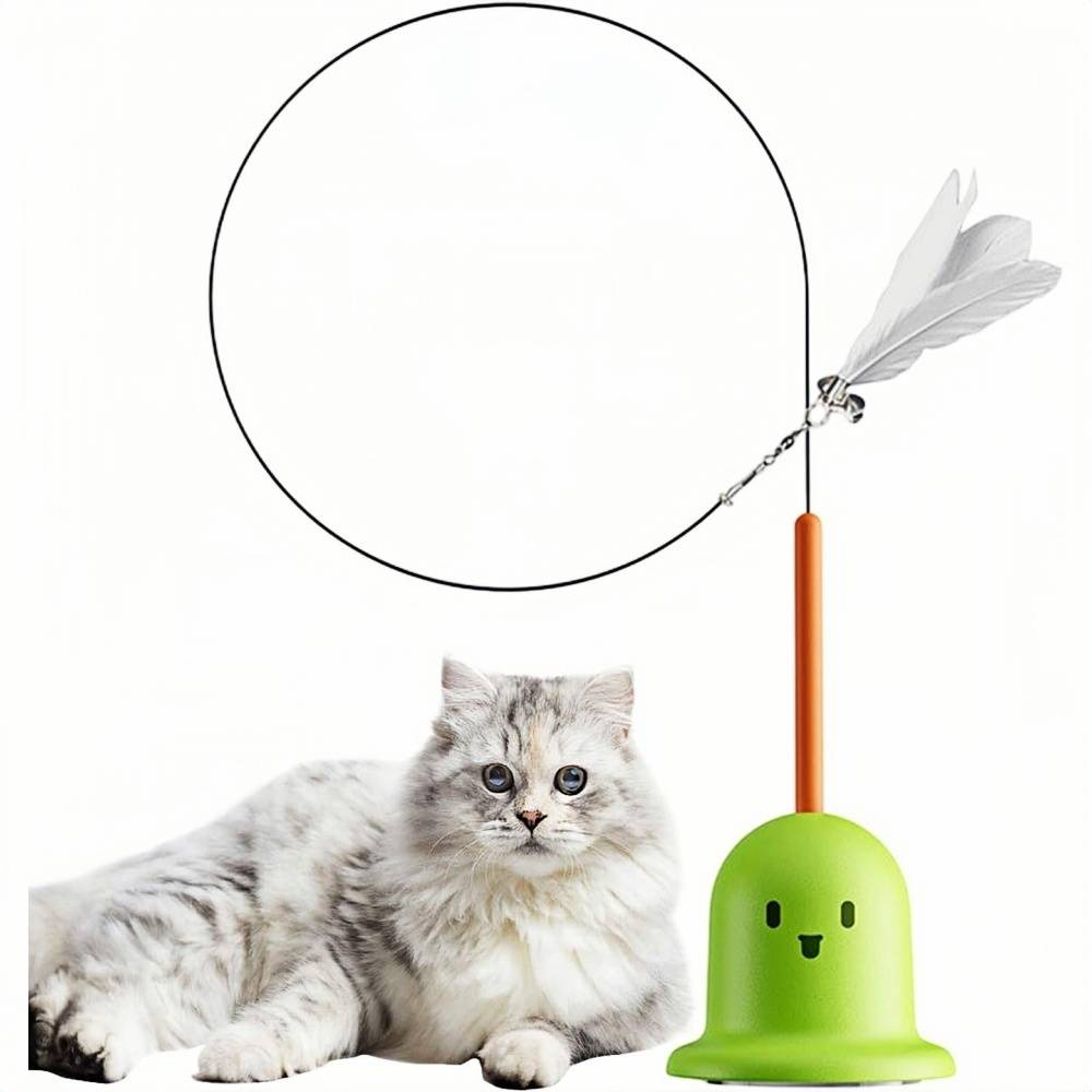Jouets à Plumes Pour Chats Adsorption Rotative Antidérápant, Surfaces Lisses Verts - Lytech - Image 1