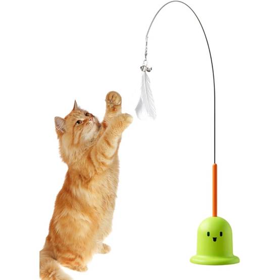 Jouets à Plumes Pour Chats Adsorption Rotative Antidérápant, Surfaces Lisses Verts - Lytech - Image 3
