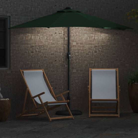 Parasol de jardin polyester acier vert 294 x 150 x 224 cm - PANGIVO - Image 4