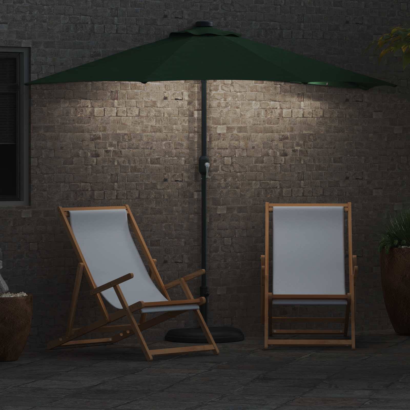 Parasol de jardin polyester acier vert 294 x 150 x 224 cm - PANGIVO - Image 4