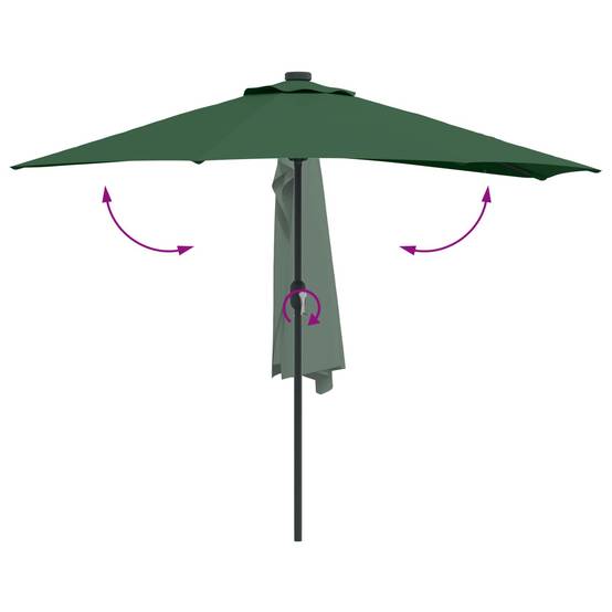 Parasol de jardin polyester acier vert 294 x 150 x 224 cm - PANGIVO - Image 9
