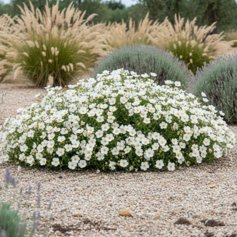 Ciste de Montpellier, Cistus à fleurs Blanche/ - feuillage Persistant - Godet - 5/20 cm - Imagen 2