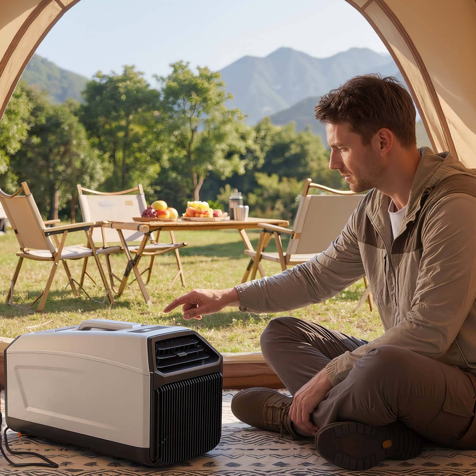 Vevor - VEVOR Climatiseur Portable Mobile pour Tente Camping-car 3340 BTU avec Tuyau - Image 8