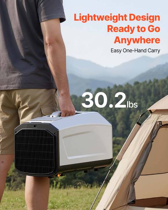 Vevor - VEVOR Climatiseur Portable Mobile pour Tente Camping-car 3340 BTU avec Tuyau - Image 3