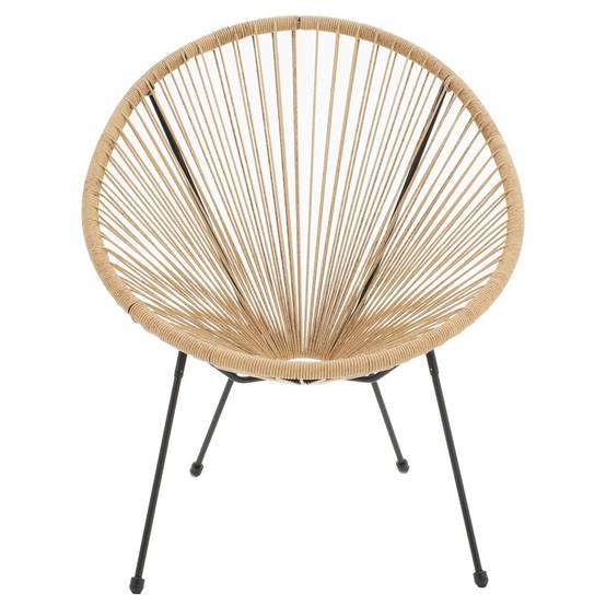 No name - Fauteuil de jardin Acapulco rotin teinte naturelle 71x76x85 cm - Image 4