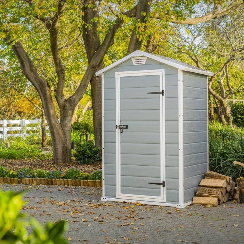 Keter - Abri de jardin en résine PVC avec plancher 129x103x196cm PVCBox - Image 1