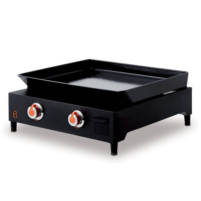 Brasero - Plancha au gaz Saverio Acier 2 Feux - BRASERO - Plaque en fonte 60 x 52 cm - Fabrication Française - Noir - Image 1
