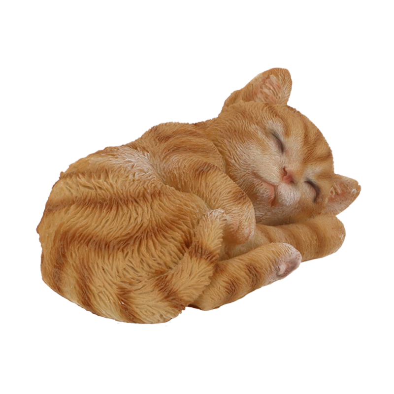 Figura de gato dormido de polirresina - L 14 x P 10 x Al. 6,5 cm - Modelo aleatorio - Imagen 4
