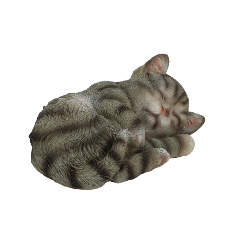 Figura de gato dormido de polirresina - L 14 x P 10 x Al. 6,5 cm - Modelo aleatorio - Imagen 8