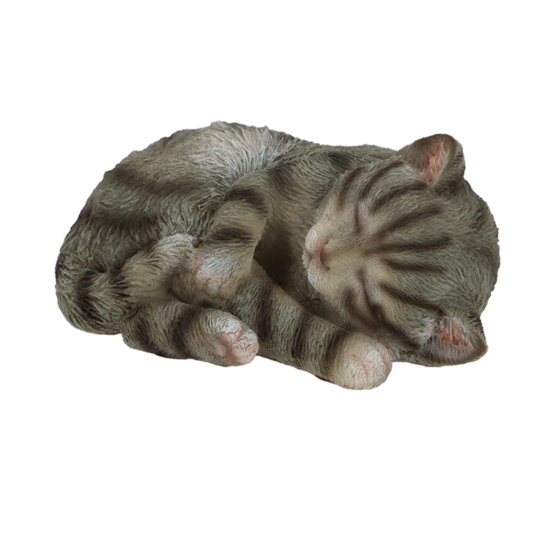 Figurine de chat endormi en polyrésine - L 14 x P 10 x H 6,5 cm - Modèle aléatoire - Image 5