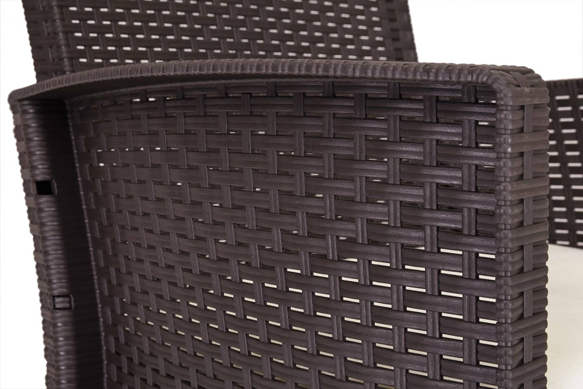 Dmora - Set salon d'extérieur Urano, Salon d'extérieur, Kit terrasse ou jardin, Composition d'un salon d'extérieur, Made in Italy, Marron - Imagen 4