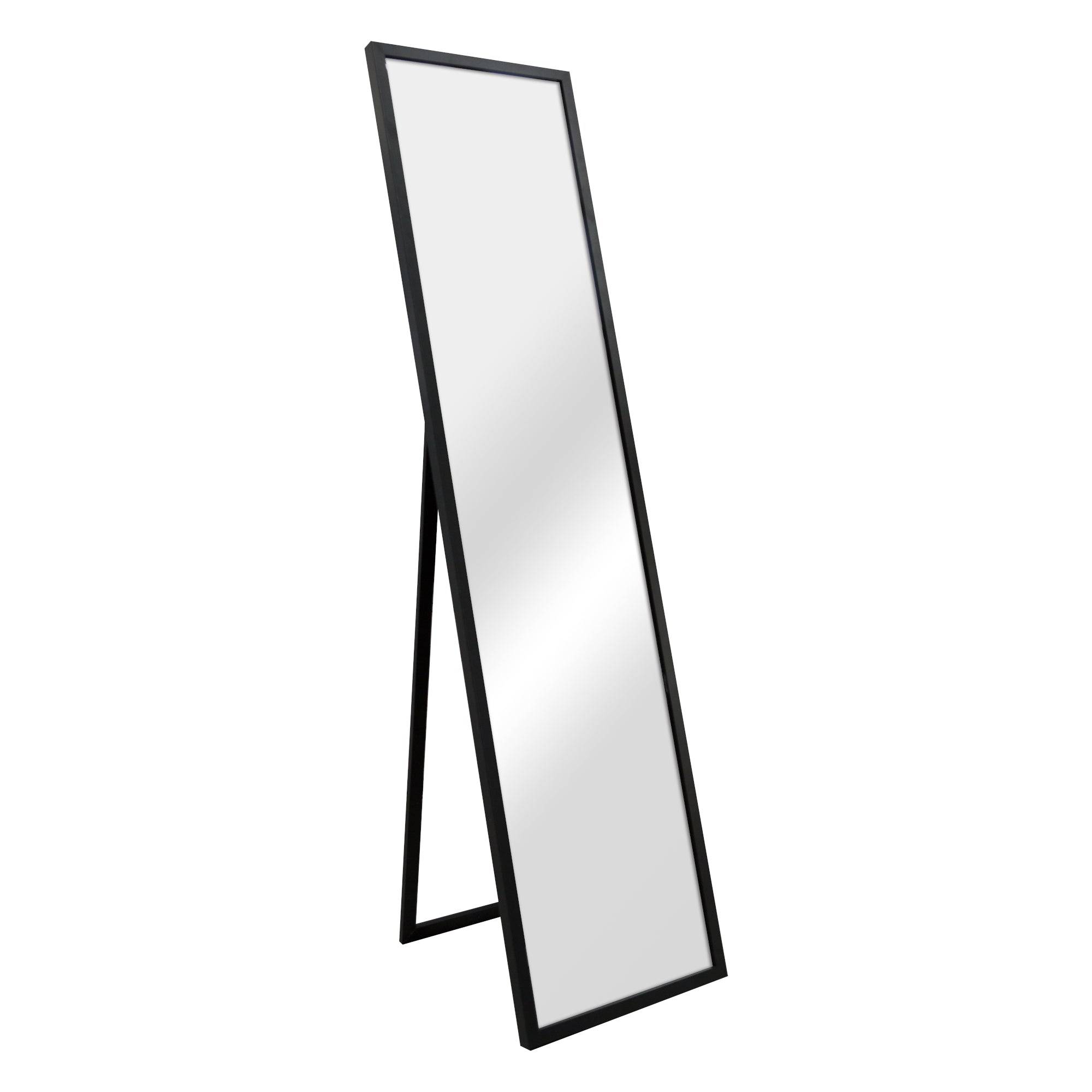Helloshop26 - Miroir sur pied psyché inclinable 150 x 35 cm chambre salle de bain noir - Imagen 1