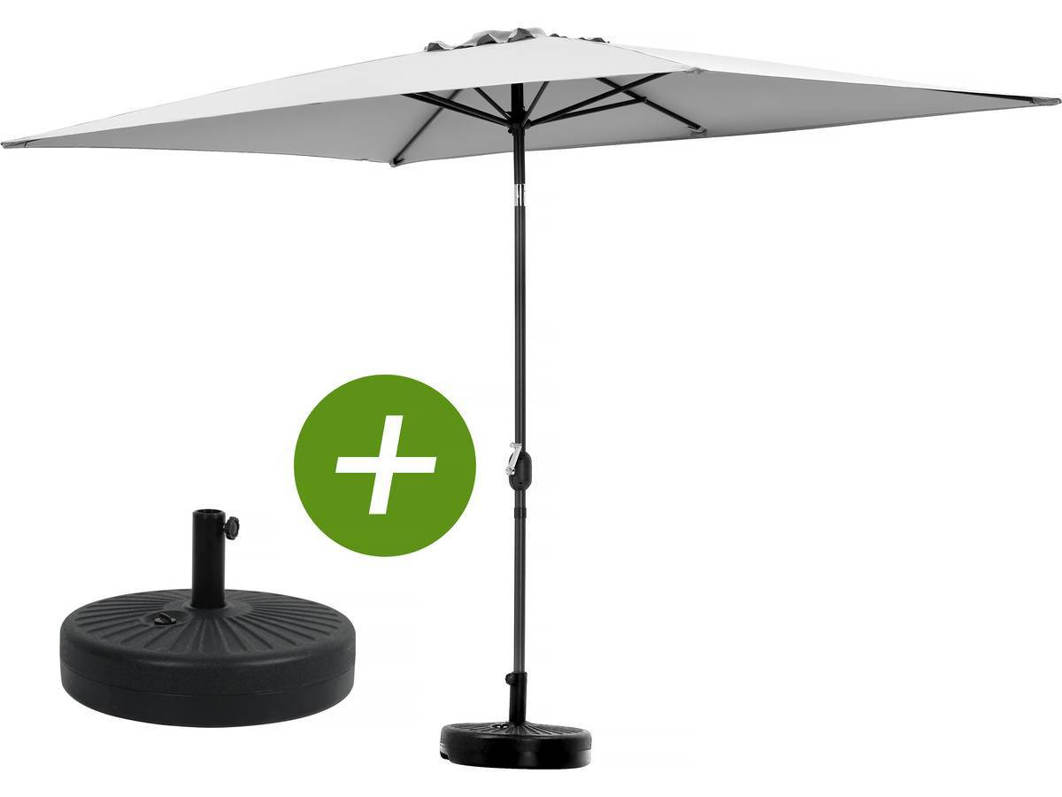 Parasol Jardin "sol 2" - Rectangle - 2 X 3 M - Gris + Dalles à Lester Incluses -habitat Et Jardin - Imagen 1