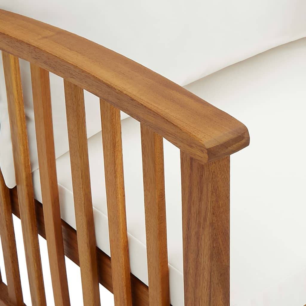 Helloshop26 - Banc de jardin meuble de patio d'extérieur terrasse avec coussins 119 x 67 x 83 cm bois solide d'acacia - Imagen 5