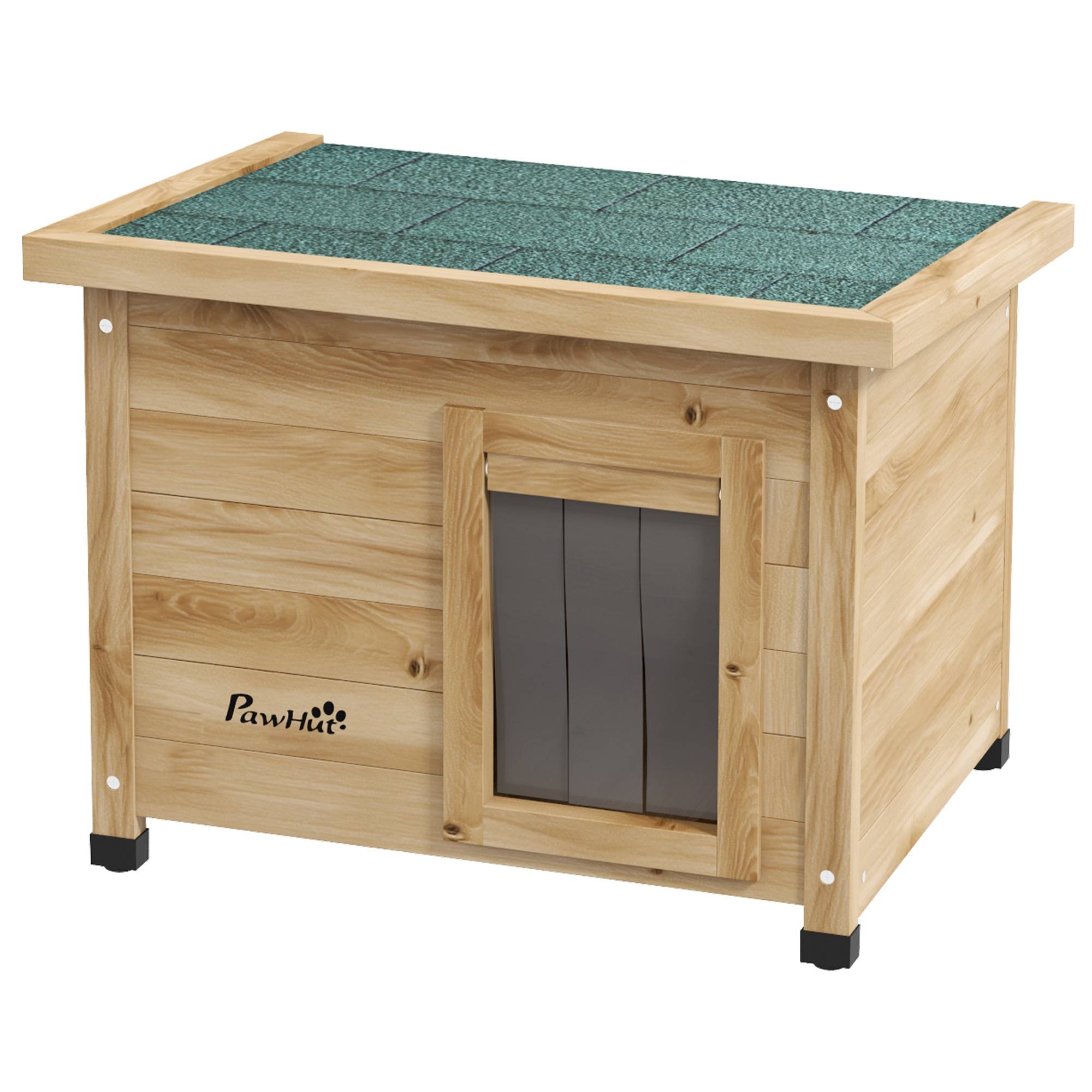 Niche pour chat bois naturel 57 x 45 x 43 cm - PANGIVO - Image 2
