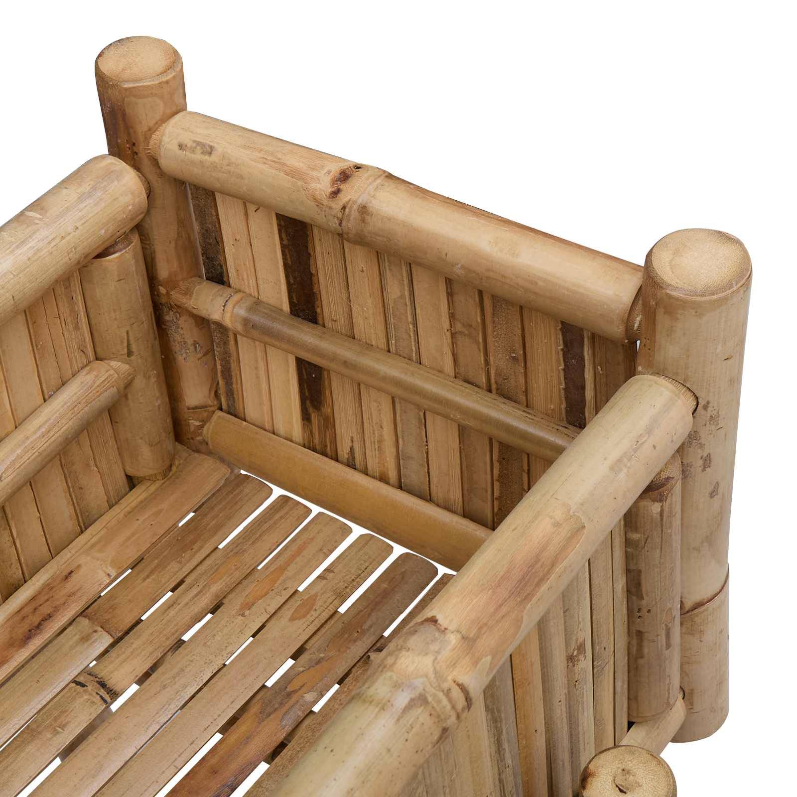 ComfortXL - Jardinière sur Pieds en Bambou Naturel pour Jardin Terrasse Bac à Fleurs Surélevé 100cm - ComfortXL Outdoor Living - Image 6