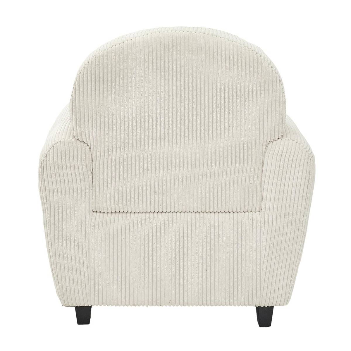 The Home Deco Factory - Fauteuil Club Côtelé "Scott" 89cm Beige - Image 4