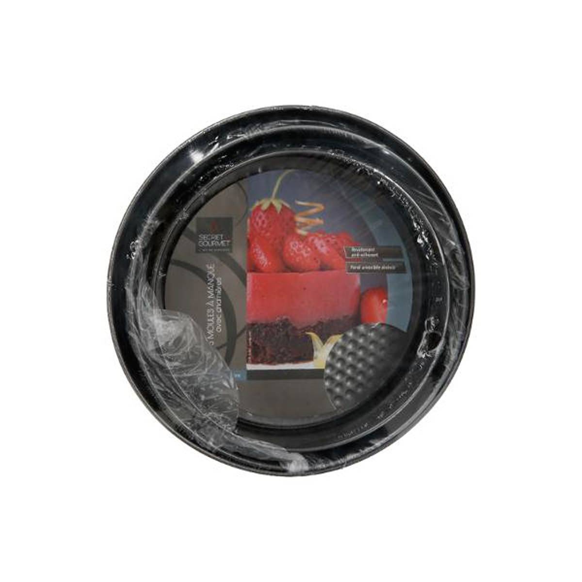 Lot de 3 Moules à Manqué Démontables "Best" 26cm Noir - Image 5