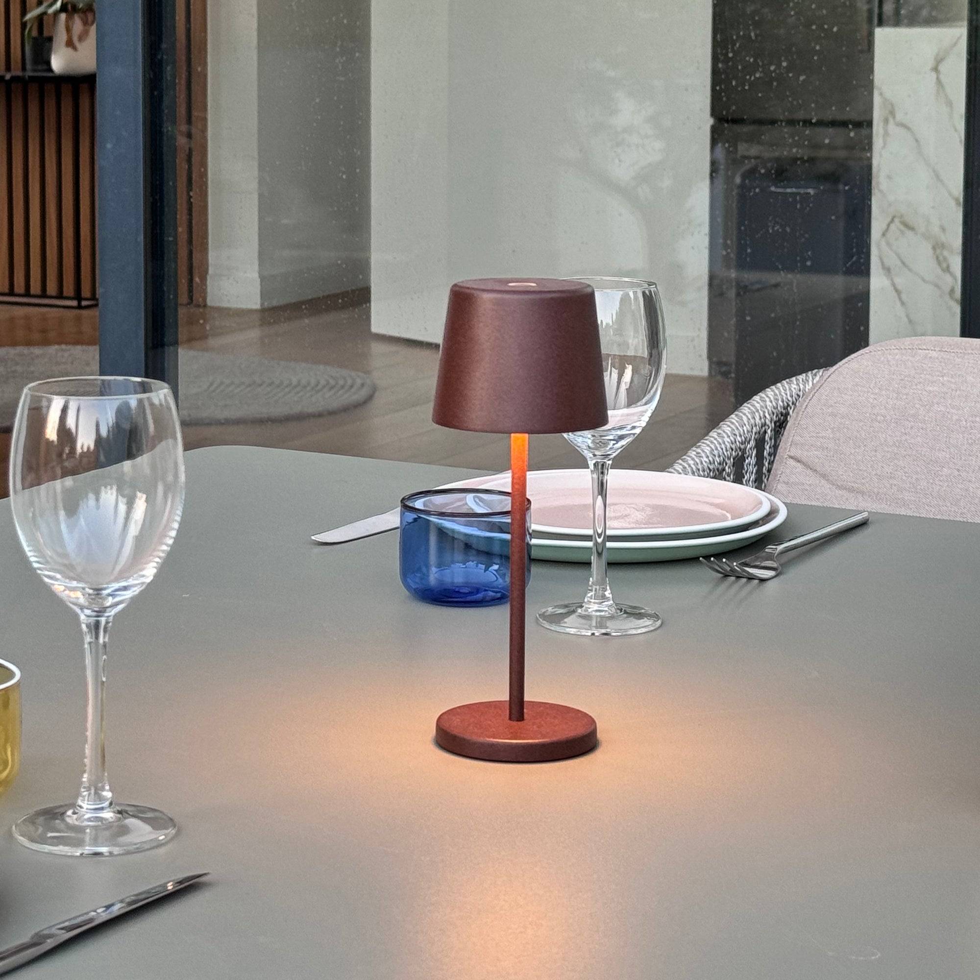 Lumisky - 6 Lampes de table MINI KELLY Rouille H22cm + base de chargement - Imagen 2