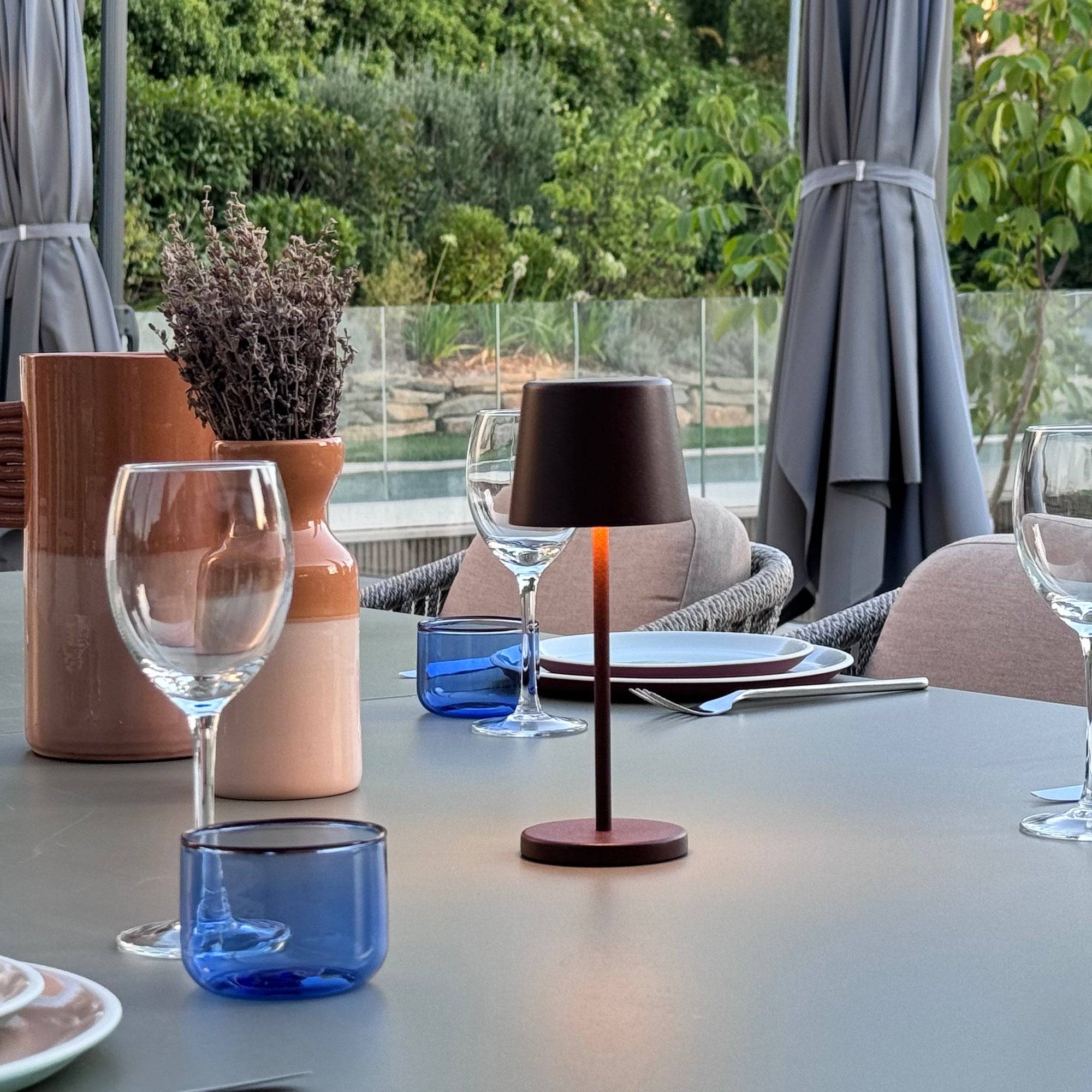Lumisky - 6 Lampes de table MINI KELLY Rouille H22cm + base de chargement - Imagen 3