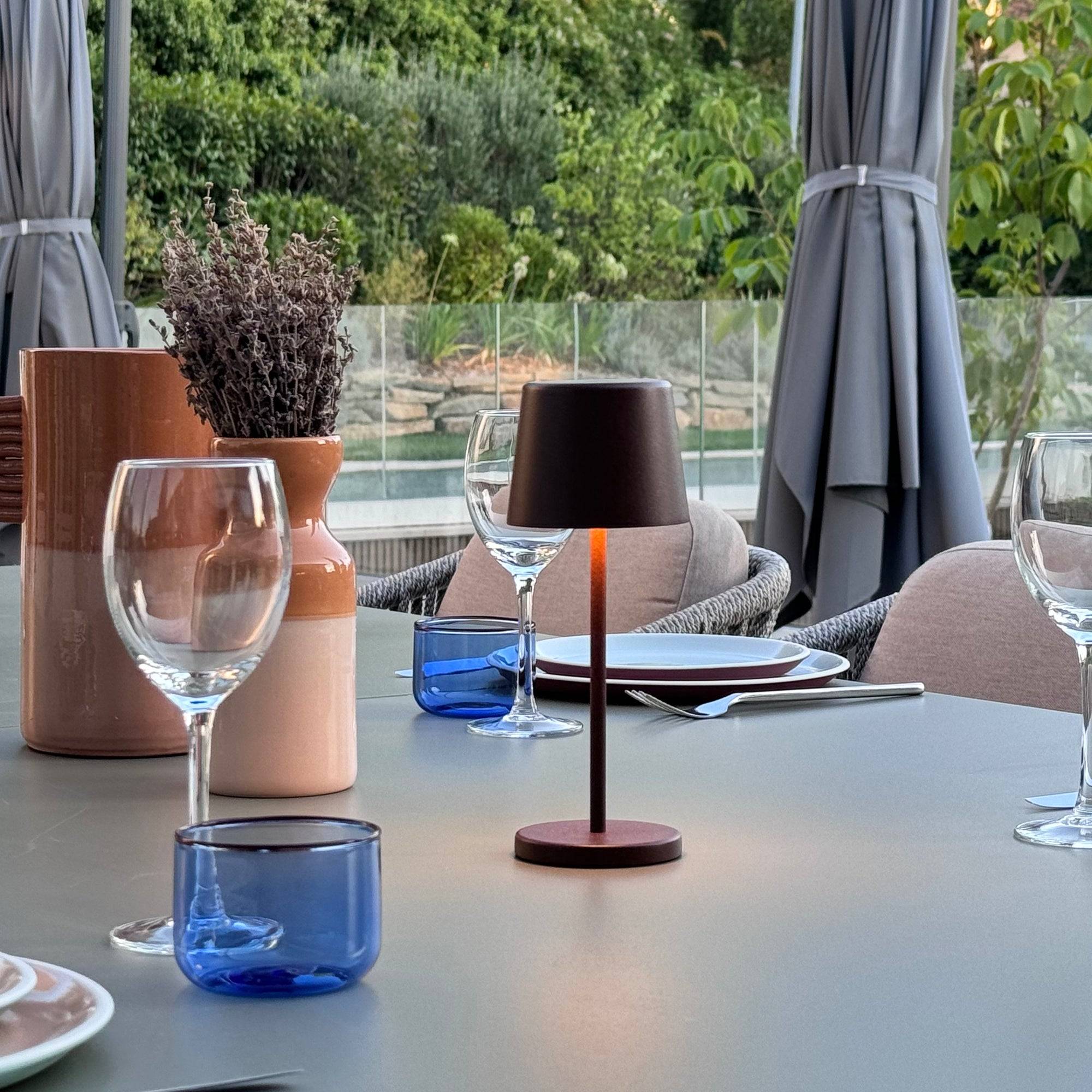 Lumisky - 6 Lampes de table MINI KELLY Rouille H22cm + base de chargement - Imagen 4