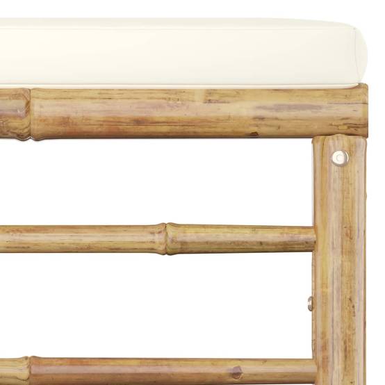 Vidaxl - Salon de jardin 5 pcs avec coussins blanc crème bambou vidaXL 3058191 - Image 6