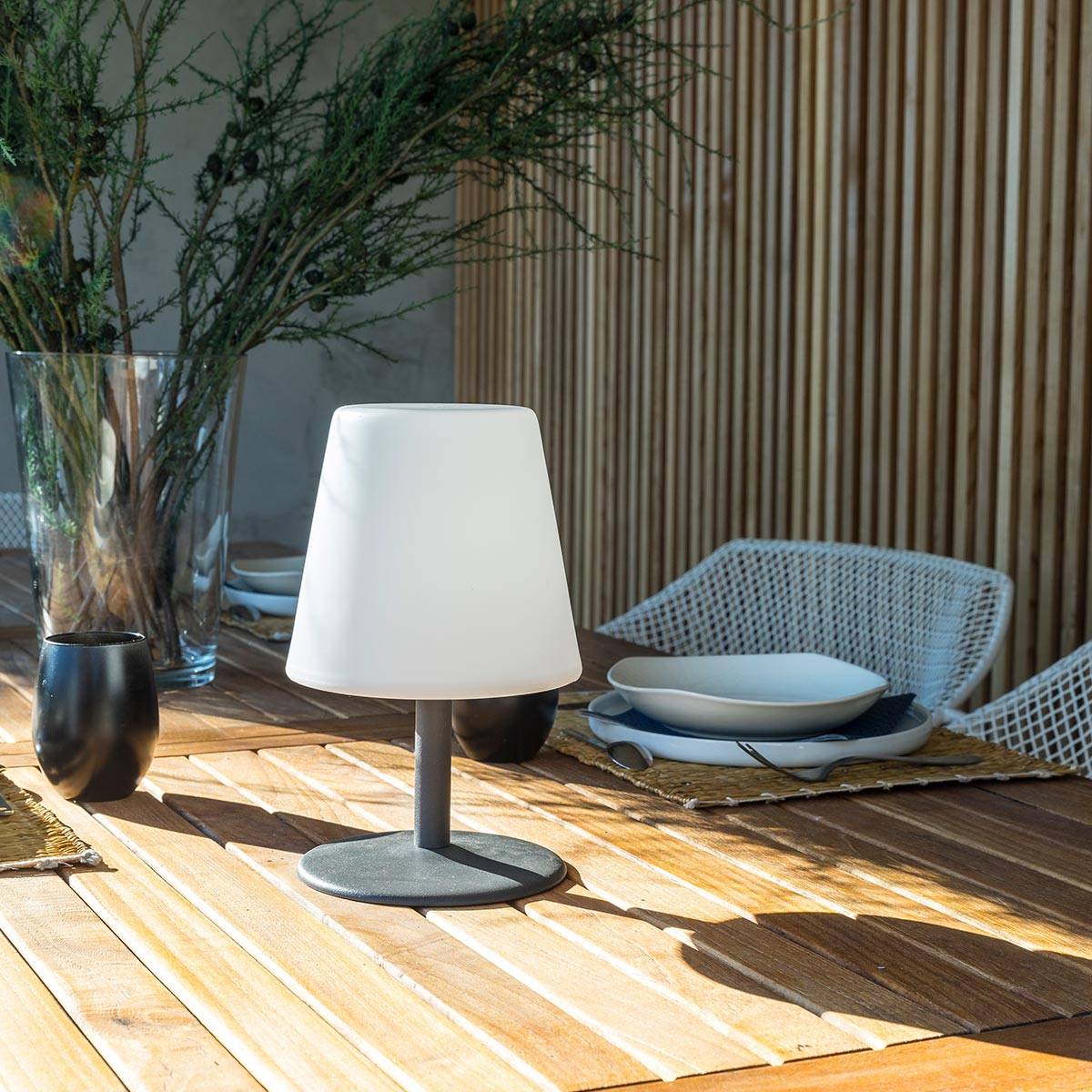 Lumisky - Lampe de table sans fil STANDY MINI Gris H25cm - Imagen 8