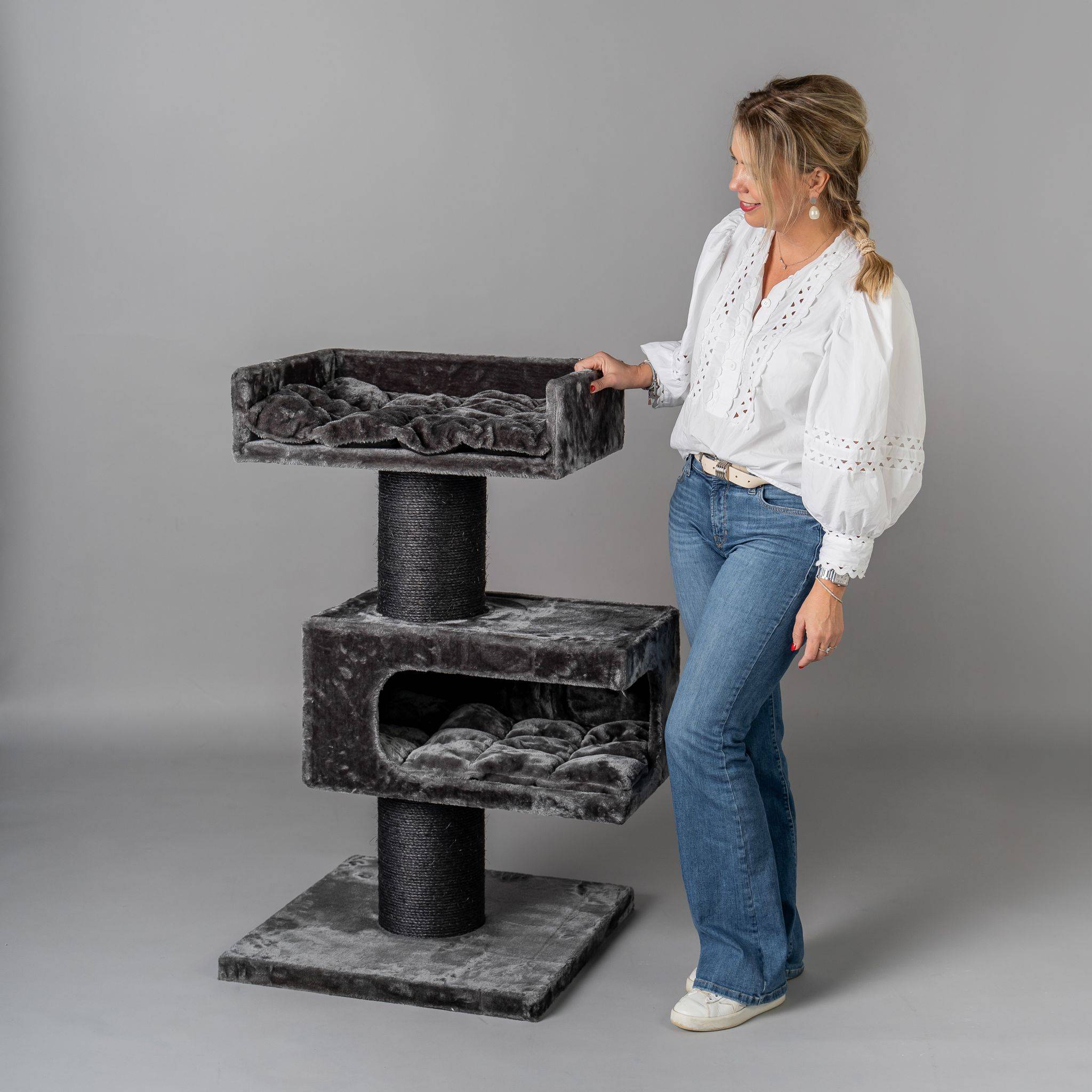 Rhr Concepts Bv - Arbre à chat Maine Coon Lounge Retreat Blackline (Gris Foncé)- RHR Concepts BV - Imagen 3