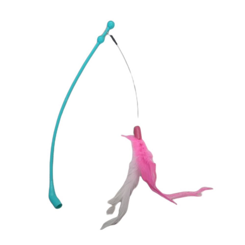 animallparadise - jouet  rotatif avec plumeau cat player2  ø 48 x 34.5 cm pour chat - Imagen 6