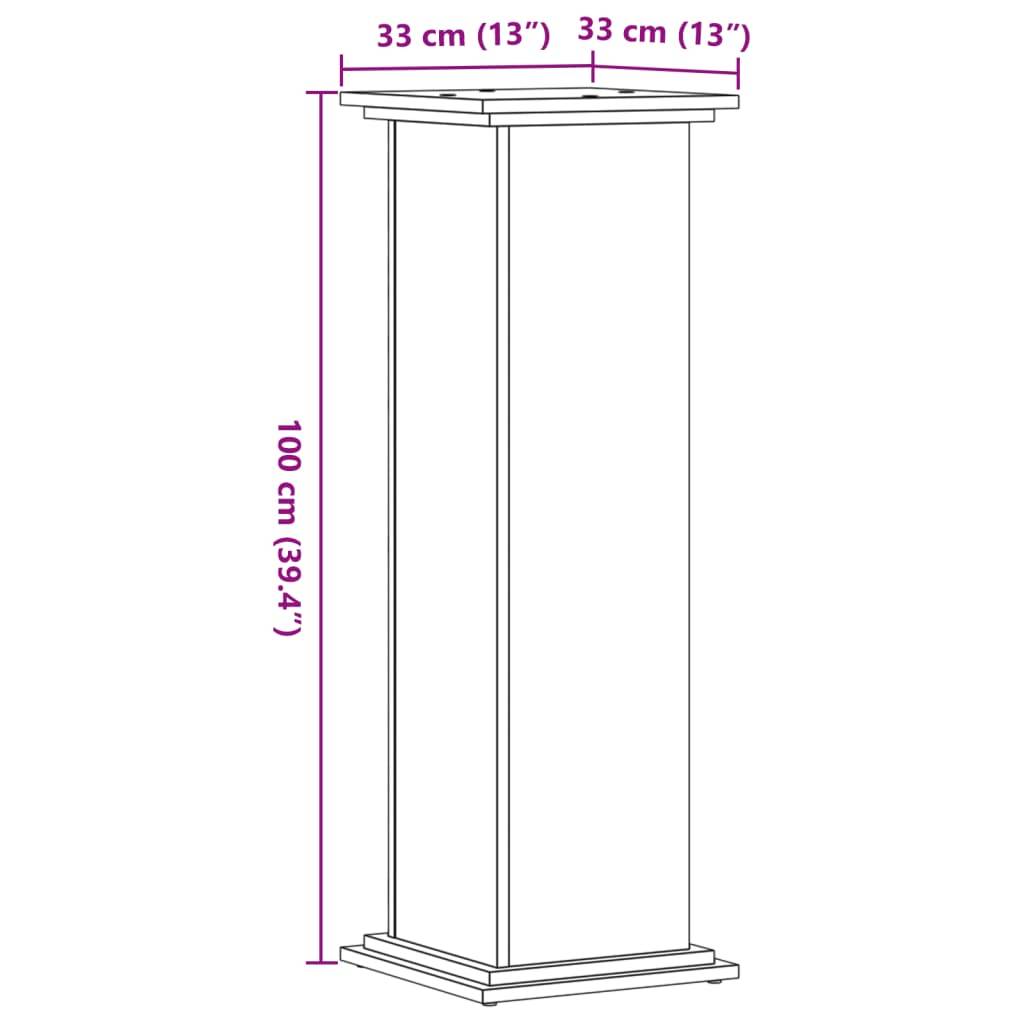 ComfortXL - Support pour plantes 100 cm bois d'ingénierie Meuble décoratif Gris Béton - ComfortXL Outdoor Living - Image 9