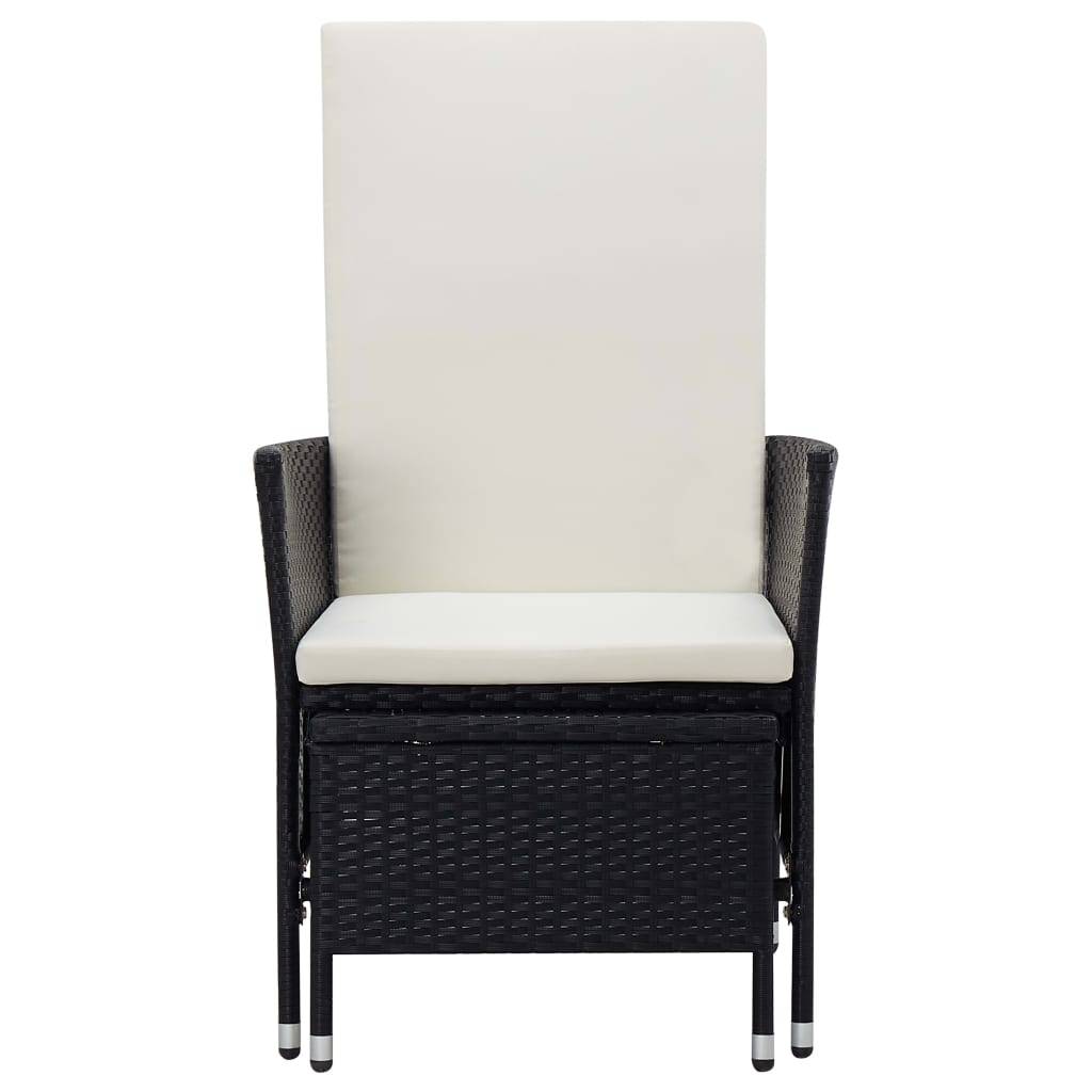 Vidaxl - Salon de jardin 2 pcs avec coussins Résine tressée Noir vidaXL 310231 - Imagen 5