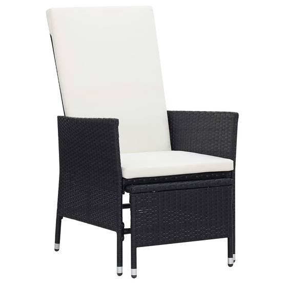 Vidaxl - Salon de jardin 2 pcs avec coussins Résine tressée Noir vidaXL 310231 - Imagen 2